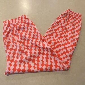 BP. Nordstrom Pink & Orange Checkerboard Fleece Joggers Y2K - Size S